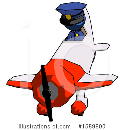 Royalty-Free (RF) Blue Design Mascot Clipart Illustration by Leo Blanchette - Stock Sample #1589600