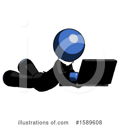 Royalty-Free (RF) Blue Design Mascot Clipart Illustration by Leo Blanchette - Stock Sample #1589608
