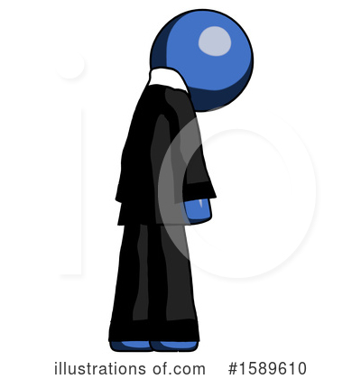 Royalty-Free (RF) Blue Design Mascot Clipart Illustration by Leo Blanchette - Stock Sample #1589610