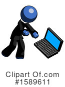 Blue Design Mascot Clipart #1589611 by Leo Blanchette
