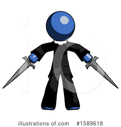Royalty-Free (RF) Blue Design Mascot Clipart Illustration by Leo Blanchette - Stock Sample #1589618