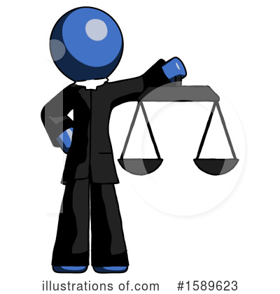 Royalty-Free (RF) Blue Design Mascot Clipart Illustration by Leo Blanchette - Stock Sample #1589623