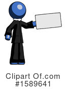 Blue Design Mascot Clipart #1589641 by Leo Blanchette