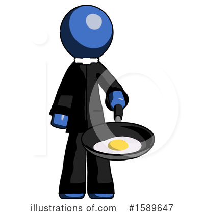 Royalty-Free (RF) Blue Design Mascot Clipart Illustration by Leo Blanchette - Stock Sample #1589647