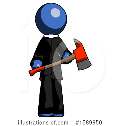 Royalty-Free (RF) Blue Design Mascot Clipart Illustration by Leo Blanchette - Stock Sample #1589650