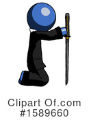 Blue Design Mascot Clipart #1589660 by Leo Blanchette