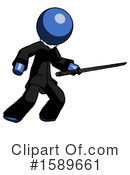 Blue Design Mascot Clipart #1589661 by Leo Blanchette