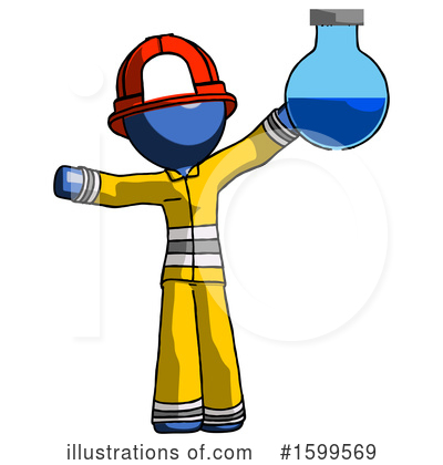 Royalty-Free (RF) Blue Design Mascot Clipart Illustration by Leo Blanchette - Stock Sample #1599569