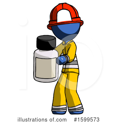 Royalty-Free (RF) Blue Design Mascot Clipart Illustration by Leo Blanchette - Stock Sample #1599573