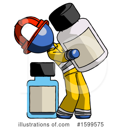 Royalty-Free (RF) Blue Design Mascot Clipart Illustration by Leo Blanchette - Stock Sample #1599575