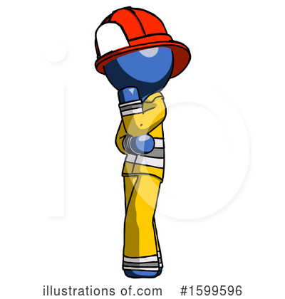 Royalty-Free (RF) Blue Design Mascot Clipart Illustration by Leo Blanchette - Stock Sample #1599596
