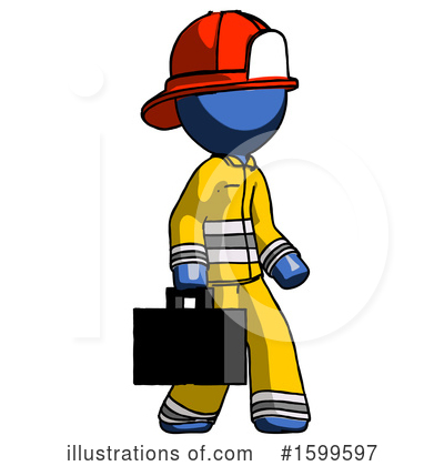 Royalty-Free (RF) Blue Design Mascot Clipart Illustration by Leo Blanchette - Stock Sample #1599597