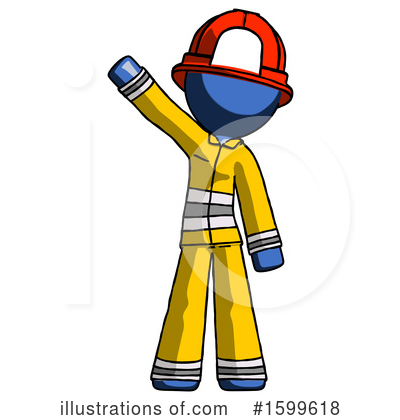Royalty-Free (RF) Blue Design Mascot Clipart Illustration by Leo Blanchette - Stock Sample #1599618
