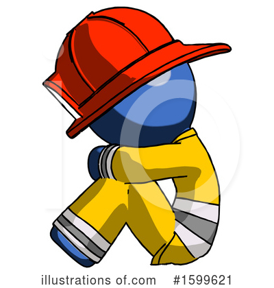 Royalty-Free (RF) Blue Design Mascot Clipart Illustration by Leo Blanchette - Stock Sample #1599621
