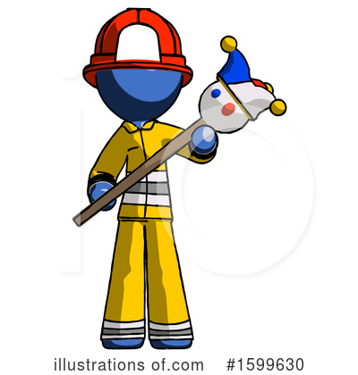 Royalty-Free (RF) Blue Design Mascot Clipart Illustration by Leo Blanchette - Stock Sample #1599630