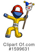 Blue Design Mascot Clipart #1599631 by Leo Blanchette