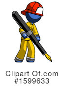 Blue Design Mascot Clipart #1599633 by Leo Blanchette