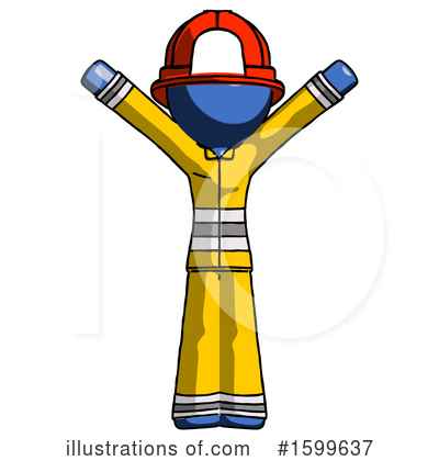 Royalty-Free (RF) Blue Design Mascot Clipart Illustration by Leo Blanchette - Stock Sample #1599637