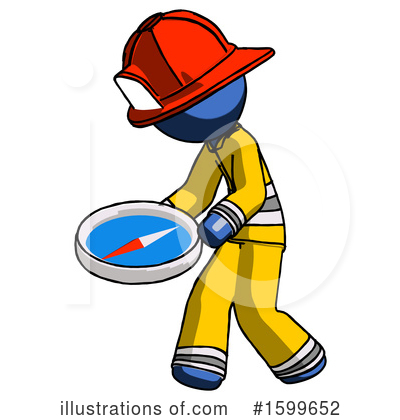 Royalty-Free (RF) Blue Design Mascot Clipart Illustration by Leo Blanchette - Stock Sample #1599652
