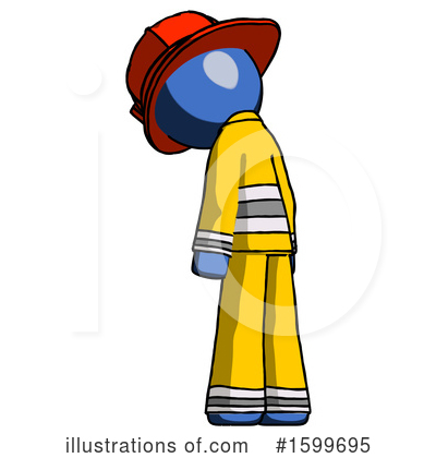 Royalty-Free (RF) Blue Design Mascot Clipart Illustration by Leo Blanchette - Stock Sample #1599695