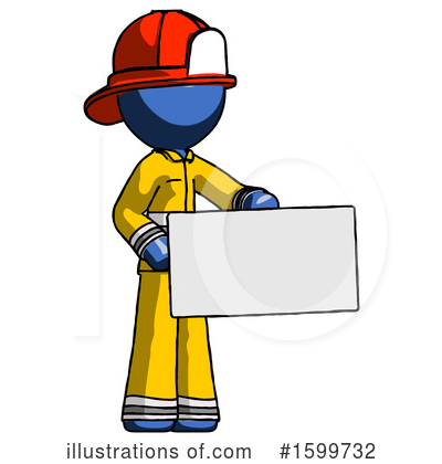 Royalty-Free (RF) Blue Design Mascot Clipart Illustration by Leo Blanchette - Stock Sample #1599732
