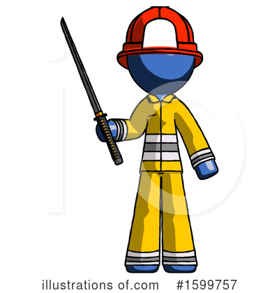 Royalty-Free (RF) Blue Design Mascot Clipart Illustration by Leo Blanchette - Stock Sample #1599757