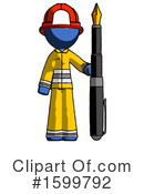 Blue Design Mascot Clipart #1599792 by Leo Blanchette