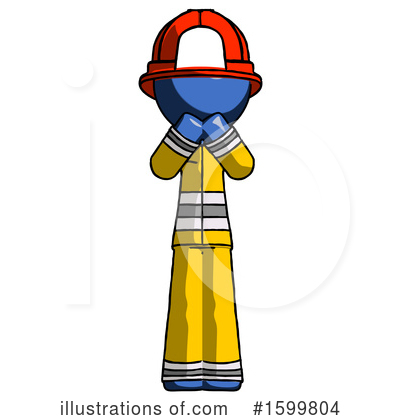 Royalty-Free (RF) Blue Design Mascot Clipart Illustration by Leo Blanchette - Stock Sample #1599804
