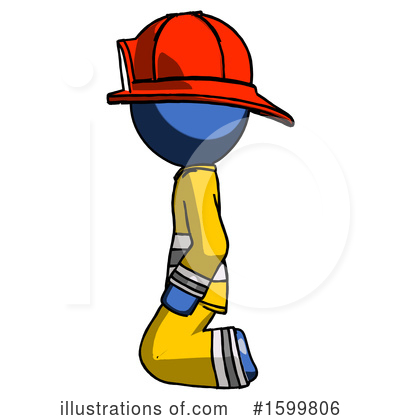 Royalty-Free (RF) Blue Design Mascot Clipart Illustration by Leo Blanchette - Stock Sample #1599806