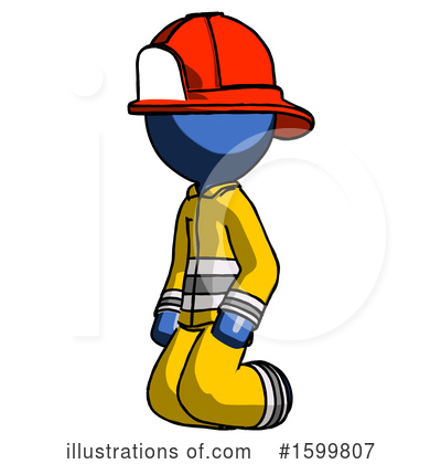 Royalty-Free (RF) Blue Design Mascot Clipart Illustration by Leo Blanchette - Stock Sample #1599807