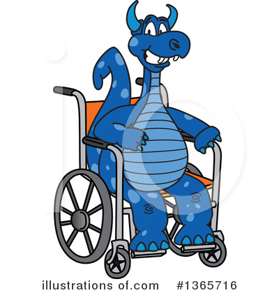 Royalty-Free (RF) Blue Dragon Clipart Illustration by Mascot Junction - Stock Sample #1365716