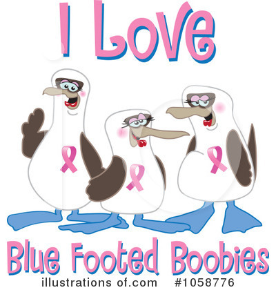 Royalty-Free (RF) Blue Footed Boobie Clipart Illustration by Mascot Junction - Stock Sample #1058776