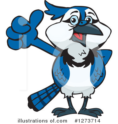 Royalty-Free (RF) Blue Jay Clipart Illustration by Dennis Holmes Designs - Stock Sample #1273714