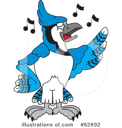 Royalty-Free (RF) Blue Jay Mascot Clipart Illustration by Mascot Junction - Stock Sample #62692