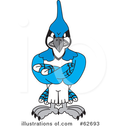 Blue Jay Mascot Clipart #62693 by Mascot Junction