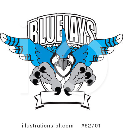 Blue Jay Mascot Clipart #62701 by Mascot Junction