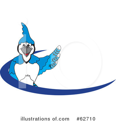 Royalty-Free (RF) Blue Jay Mascot Clipart Illustration by Mascot Junction - Stock Sample #62710