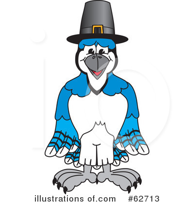 Royalty-Free (RF) Blue Jay Mascot Clipart Illustration by Mascot Junction - Stock Sample #62713