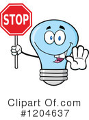 Blue Light Bulb Clipart #1204637 by Hit Toon