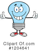 Blue Light Bulb Clipart #1204641 by Hit Toon