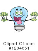 Blue Light Bulb Clipart #1204651 by Hit Toon