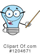 Blue Light Bulb Clipart #1204671 by Hit Toon