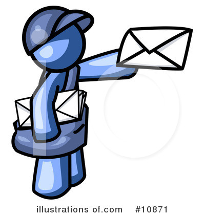 Mail Man Clipart #10871 by Leo Blanchette