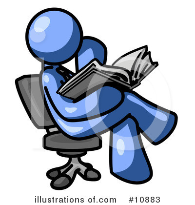Royalty-Free (RF) Blue Man Clipart Illustration by Leo Blanchette - Stock Sample #10883