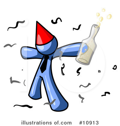 Royalty-Free (RF) Blue Man Clipart Illustration by Leo Blanchette - Stock Sample #10913