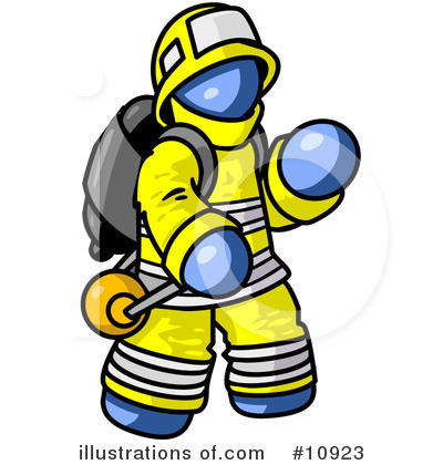 Fireman Clipart #10923 by Leo Blanchette