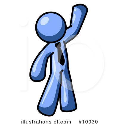 Royalty-Free (RF) Blue Man Clipart Illustration by Leo Blanchette - Stock Sample #10930