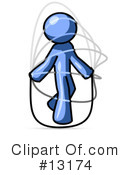 Blue Man Clipart #13174 by Leo Blanchette