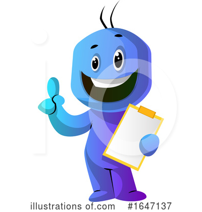 Royalty-Free (RF) Blue Man Clipart Illustration by Morphart Creations - Stock Sample #1647137