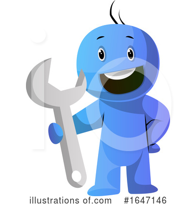 Royalty-Free (RF) Blue Man Clipart Illustration by Morphart Creations - Stock Sample #1647146